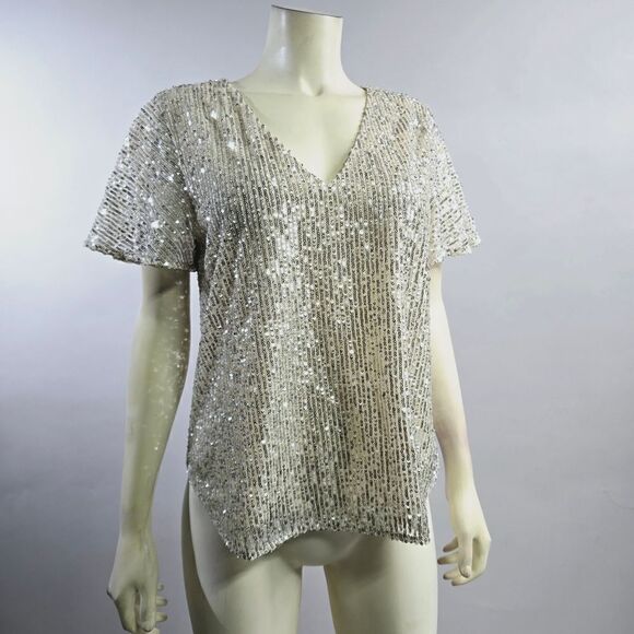 Loft small sequin top R15 - Picture 1 of 4